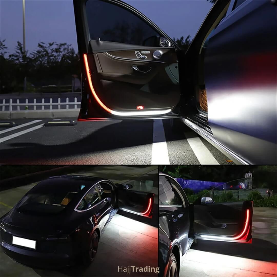 Car Door Warning Strip Lights โ Dual Color Red & White