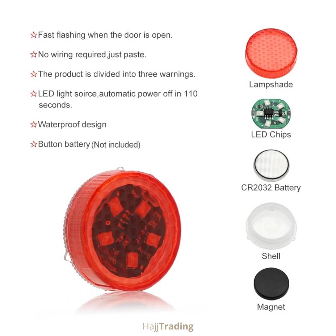 Mini Car Door Warning Strobe Lights ā LED Safety, Magnetic Sensor