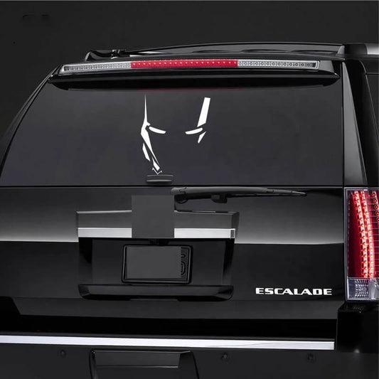 Iron Man Car Sticker – Luminous White Decal | Waterproof Safety Light