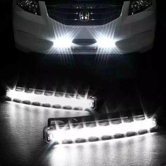 8 LED Wind-Powered Car Lights – Wireless Fan Style, Universal Fit