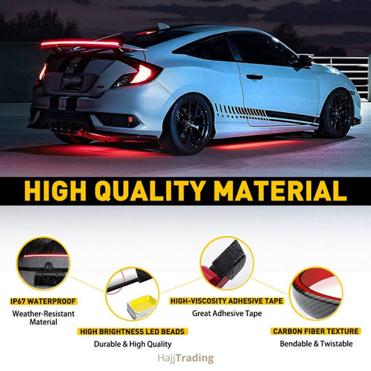 Carbon Fiber LED Spoiler Light β Dynamic Tail Brake & Turn Signal