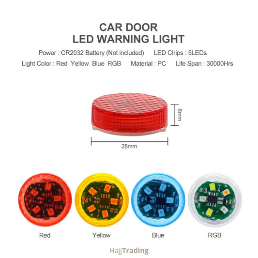 Mini Car Door Warning Strobe Lights – LED Safety, Magnetic Sensor