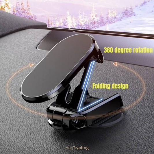 Strong Magnetic Phone Holder – 360° Rotating Car Mount, Universal