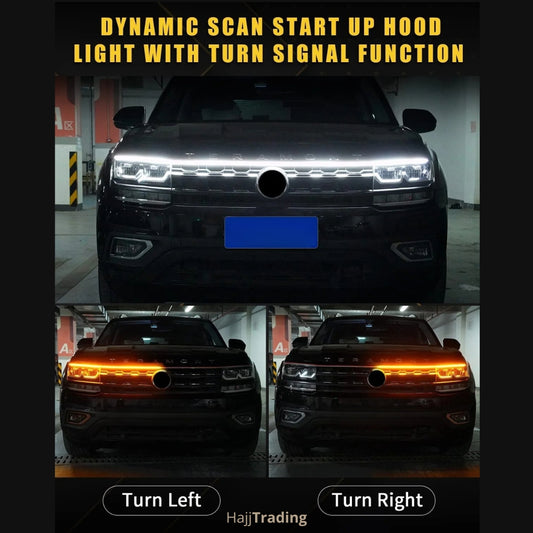 Dynamic LED Hood Light Strip β White & Amber DRL Signal