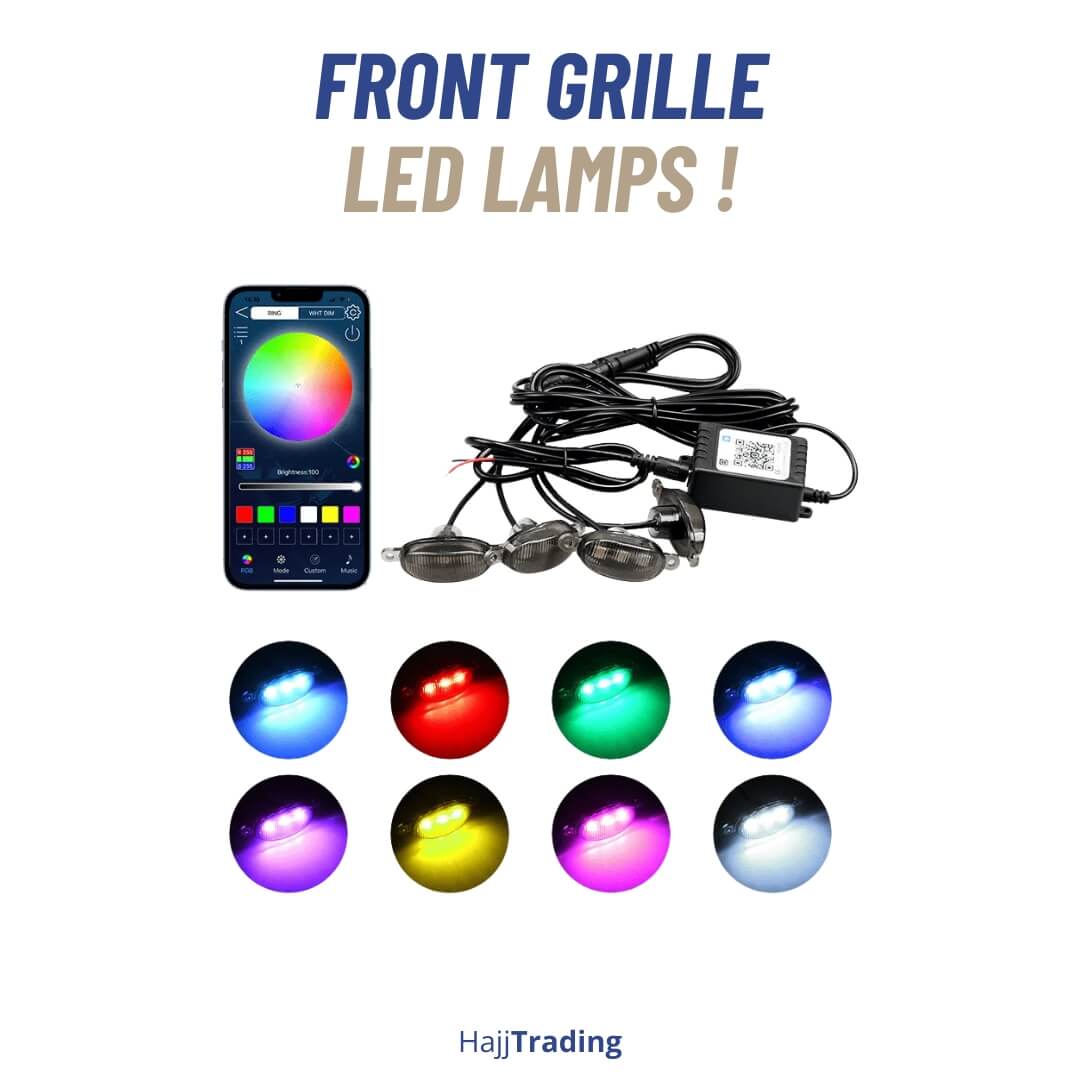 RGB Front Grille LED Lights ā App Control, 12V/24V Waterproof