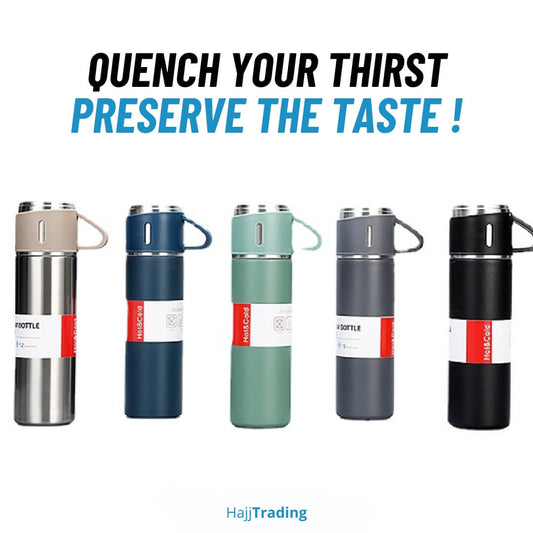 Portable Thermos Bottle – 500ml Stainless Steel, 8–12hr Heat Retention