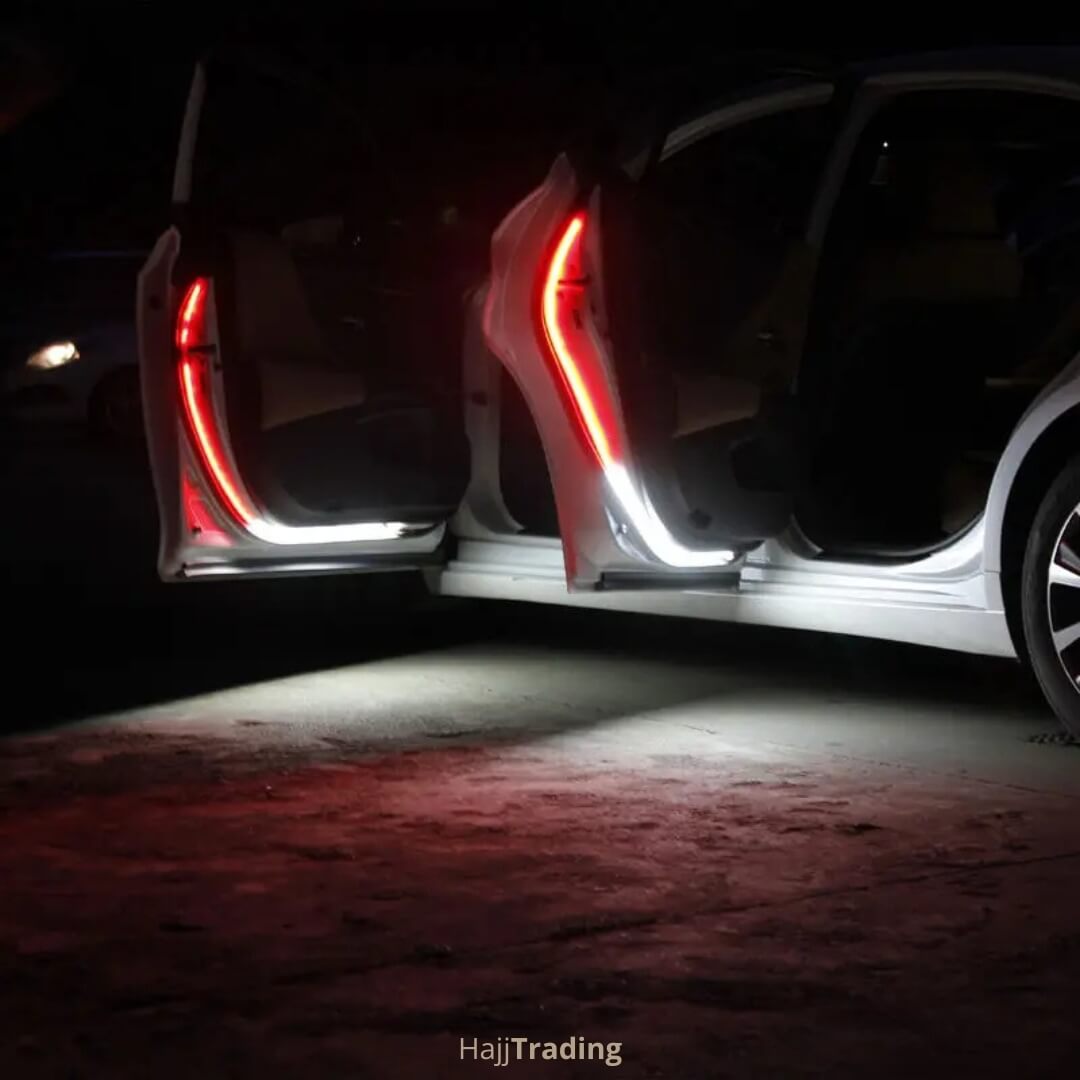 Car Door Warning Strip Lights – Dual Color Red & White