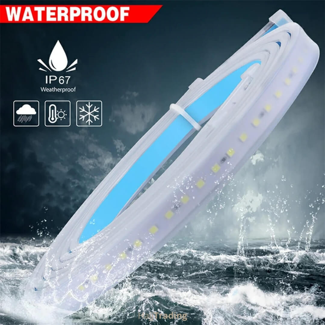 Car Door Warning Strip Lights – Dual Color Red & White