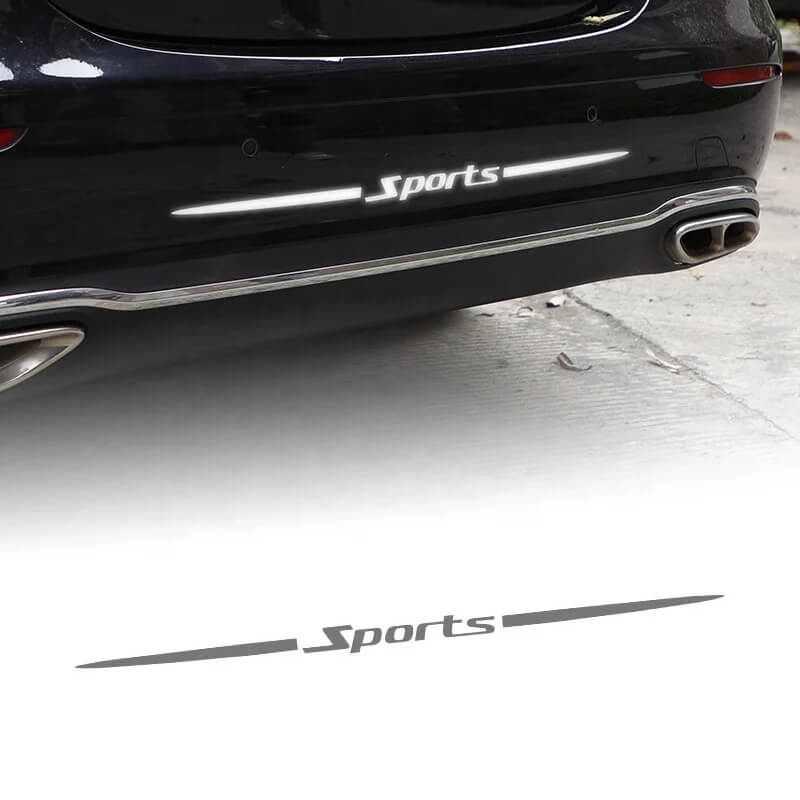 Reflective Car Logo Sticker – Luminous White Design (70cm) | Waterproof Safety Sticker