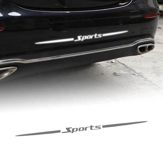 Reflective Car Logo Sticker – Luminous White Design (70cm) | Waterproof Safety Sticker