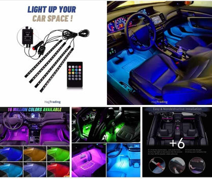 Car Ambient Interior Lighting Kit Universal Fit