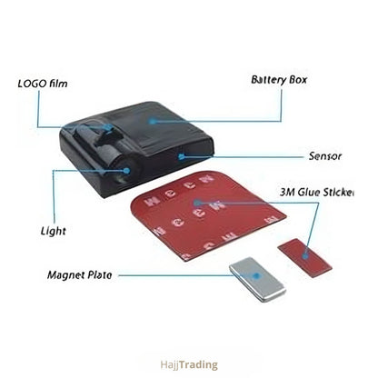 Car Door LED Logo Projector Lights – Wireless, Smart Sensor, 2pcs Set