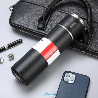 Portable Thermos Bottle – 500ml Stainless Steel, 8–12hr Heat Retention
