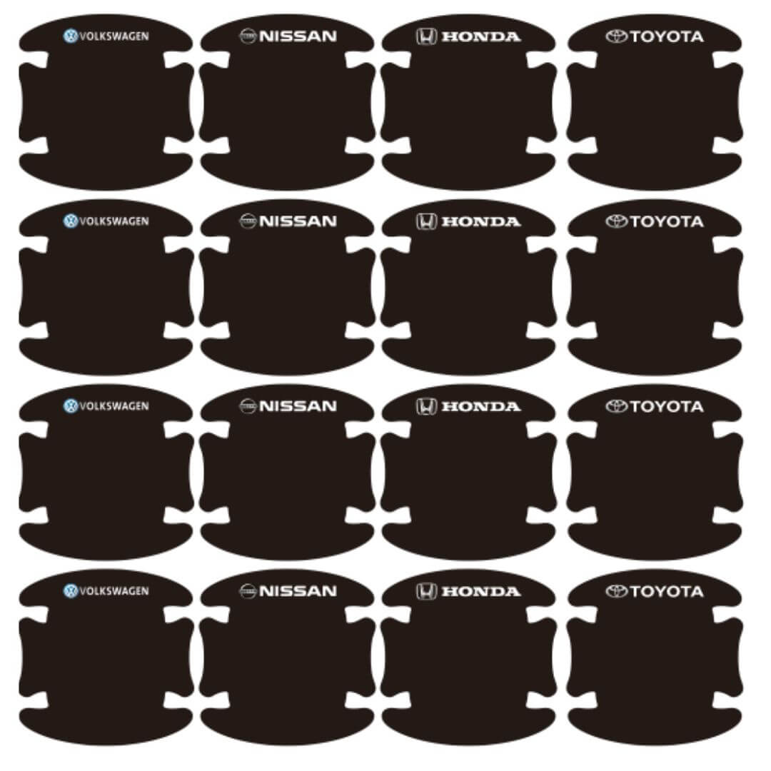 Carbon Fiber Black Car Door Anti-Scratch Protector Set