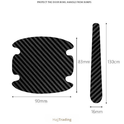 Carbon Fiber Black Car Door Anti-Scratch Protector Set
