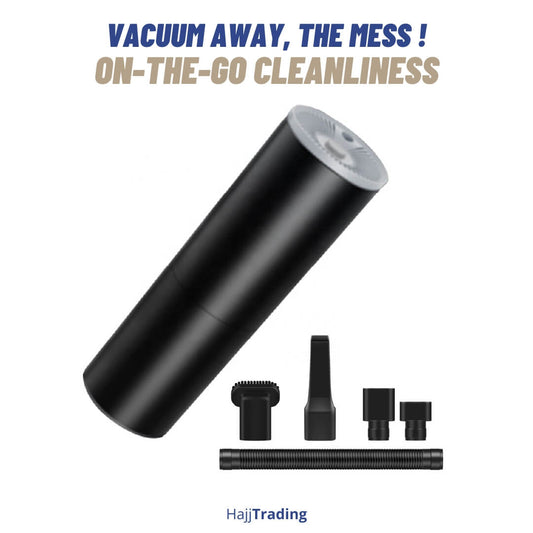 Portable Mini Car Vacuum Cleaner – Strong Suction, Long Cord | Black