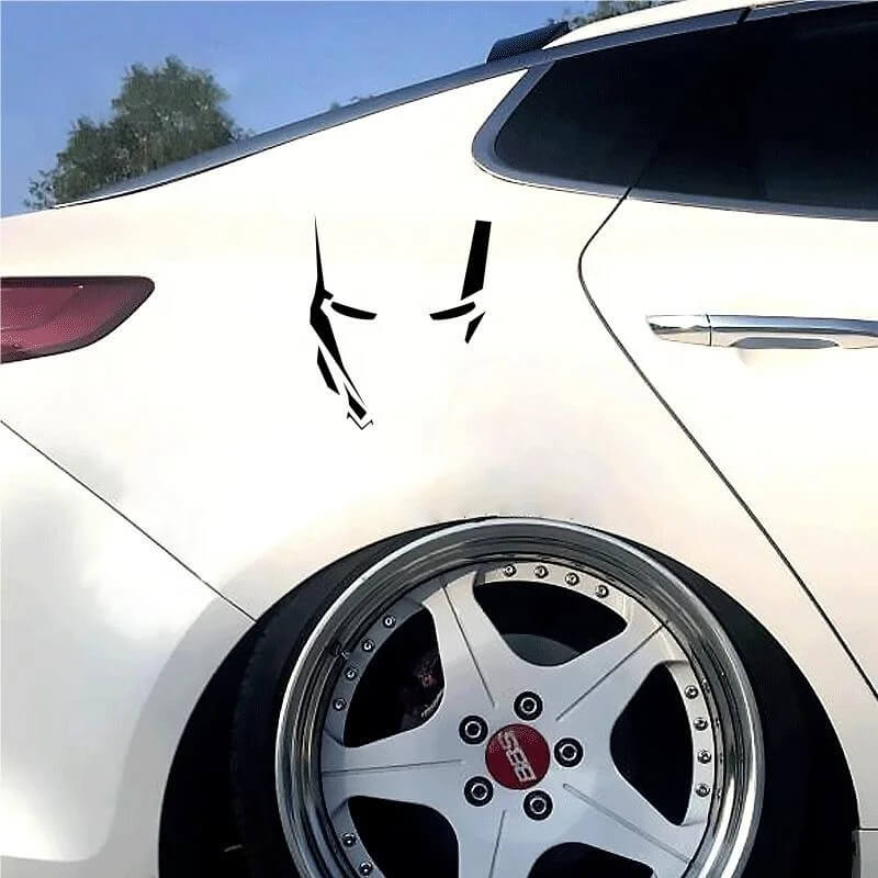 Iron Man Car Sticker – Luminous White Decal | Waterproof Safety Light