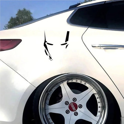 Iron Man Car Sticker – Luminous White Decal | Waterproof Safety Light