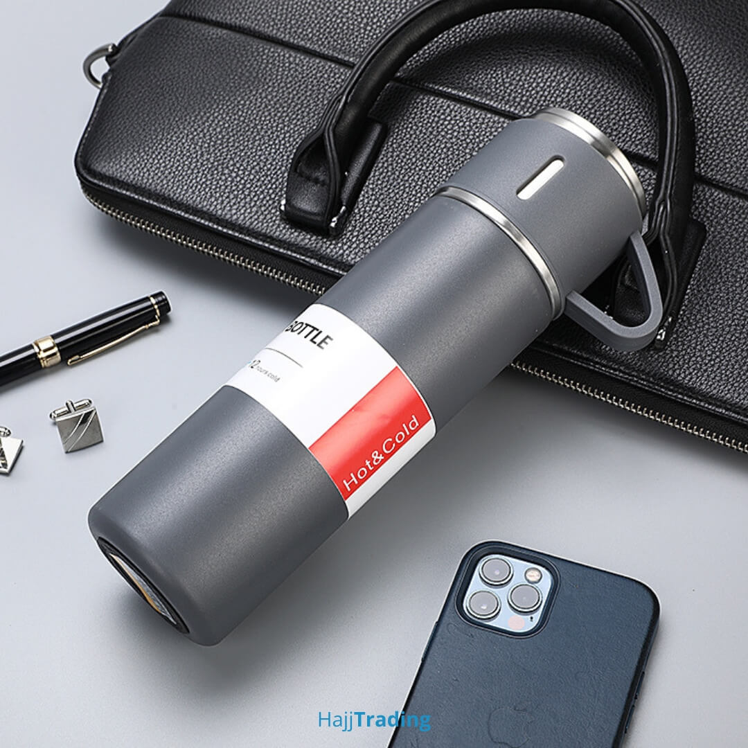 Portable Thermos Bottle – 500ml Stainless Steel, 8–12hr Heat Retention