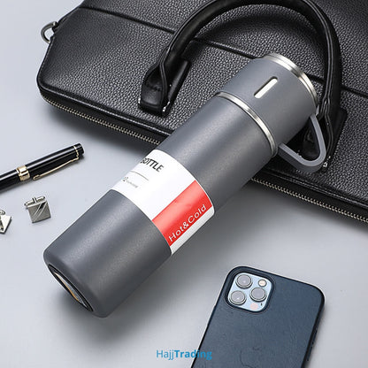 Portable Thermos Bottle – 500ml Stainless Steel, 8–12hr Heat Retention