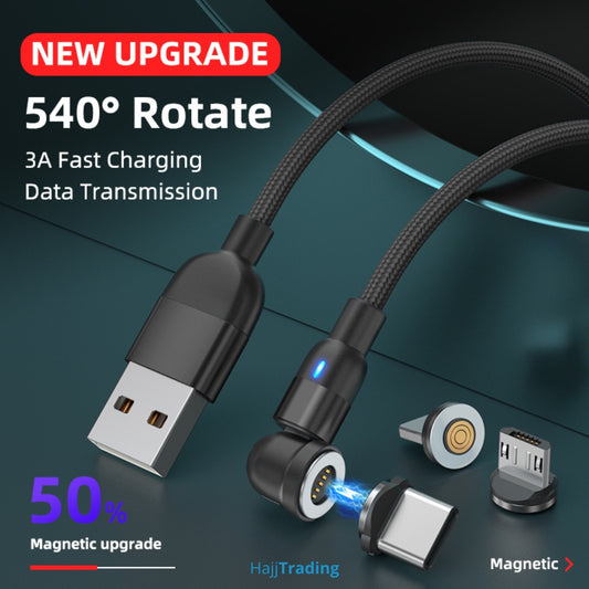 Magnetic USB Charging Cable – 540° Rotate, Micro/Type-C/iPhone