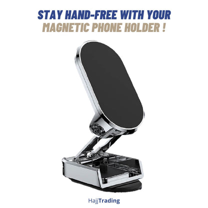 Strong Magnetic Phone Holder – 360° Rotating Car Mount, Universal