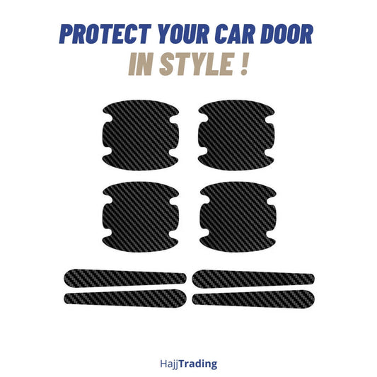 Carbon Fiber Black Car Door Anti-Scratch Protector Set