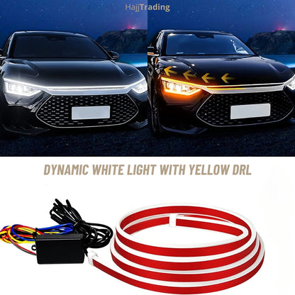 Dynamic LED Hood Light Strip – White & Amber DRL Signal