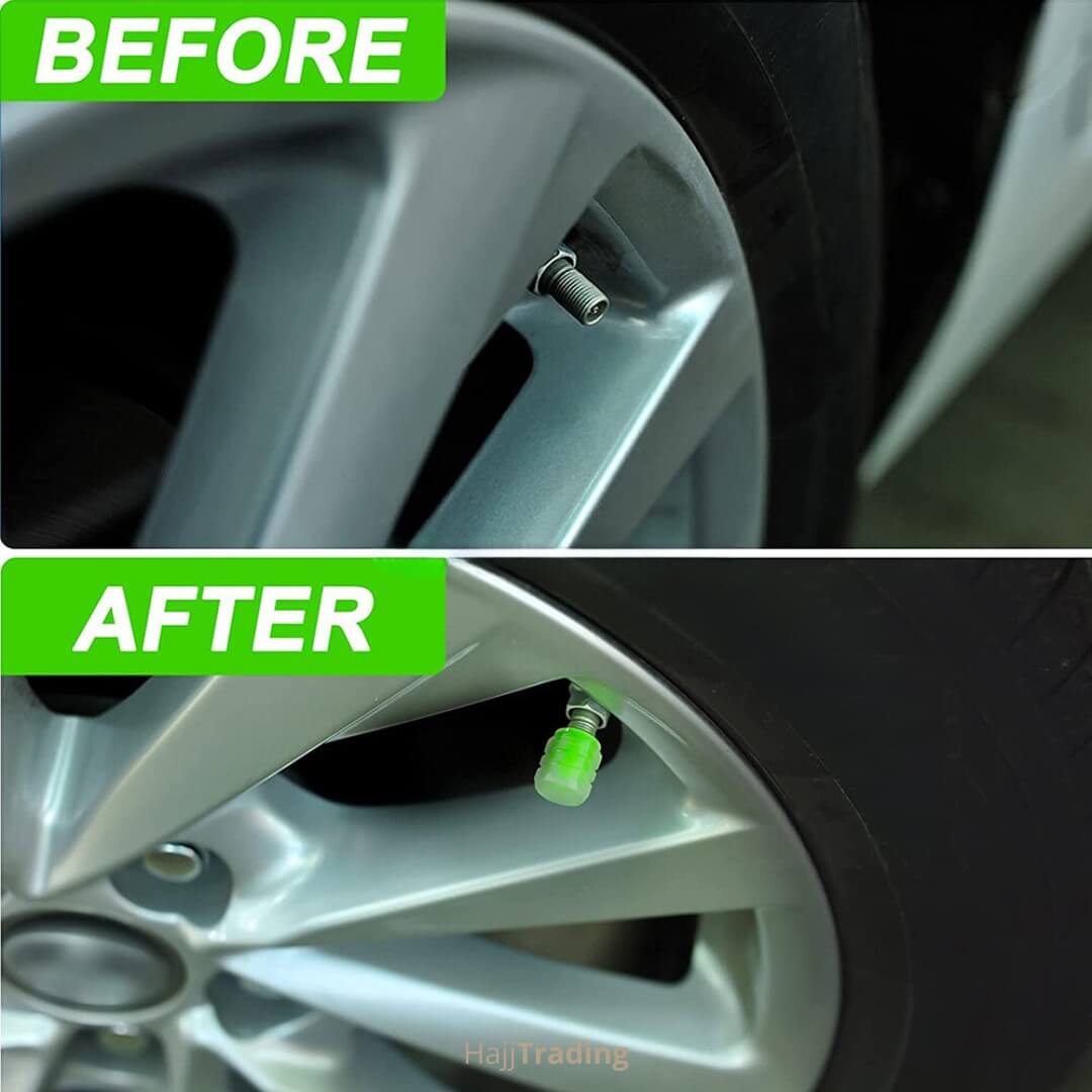 Luminous Tire Valve Caps - Universal Fit for Car & Bike