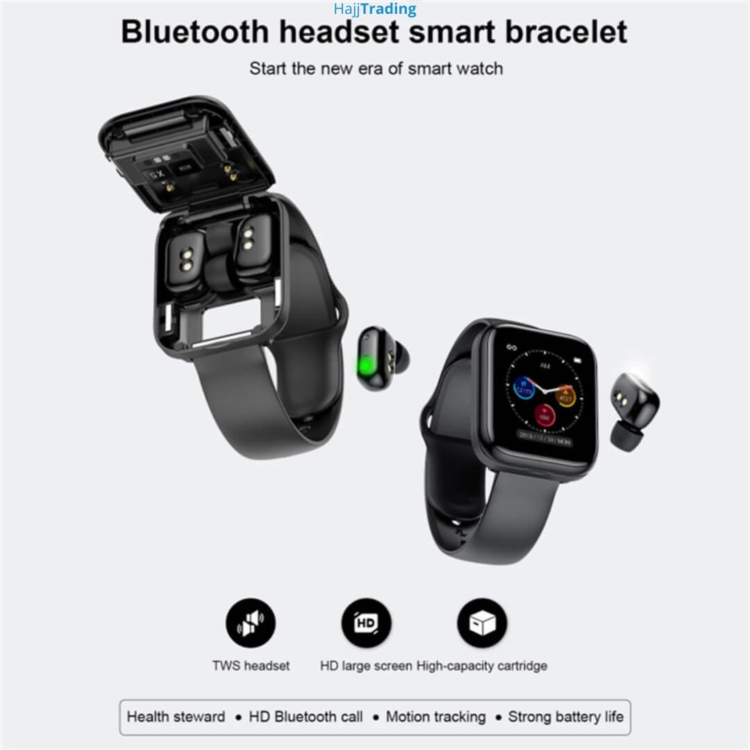 X8 Pro 2-in-1 Smart Watch with TWS Earbuds – iOS & Android Compatible