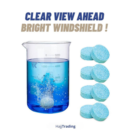 Car Windshield Cleaner Tablets – 4-Pack – Makes Up to 16 Liters of Cleaning Solution