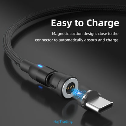 Magnetic USB Charging Cable – 540° Rotate, Micro/Type-C/iPhone