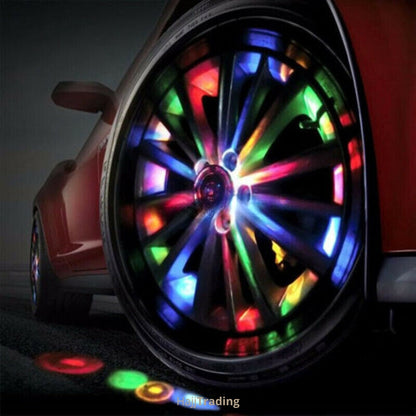 Solar Car Wheel Rim Lights – RGB Colorful, Waterproof