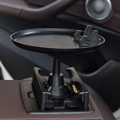 Car Steering Food Tray with Phone Holder – 360° Rotating Mount