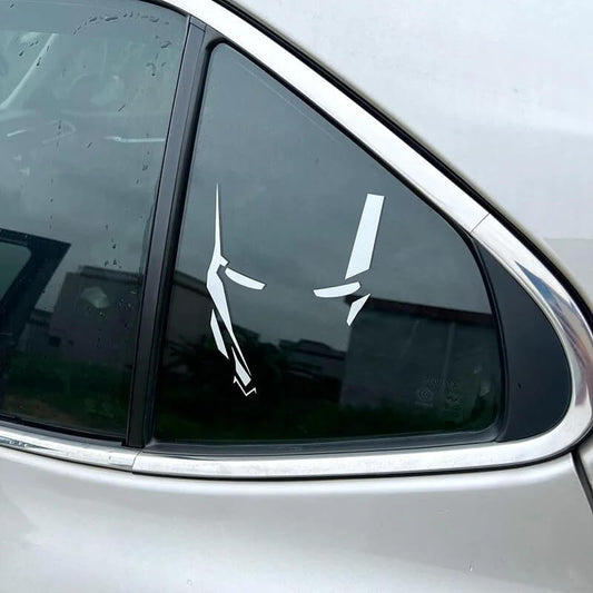 Iron Man Car Sticker – Luminous White Decal | Waterproof Safety Light