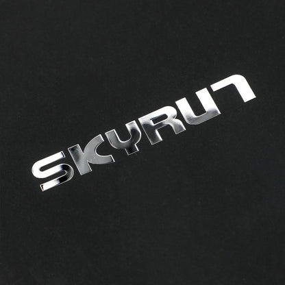 Metallic Logo Mini Car Stickers – Set of 4, Waterproof, Silver