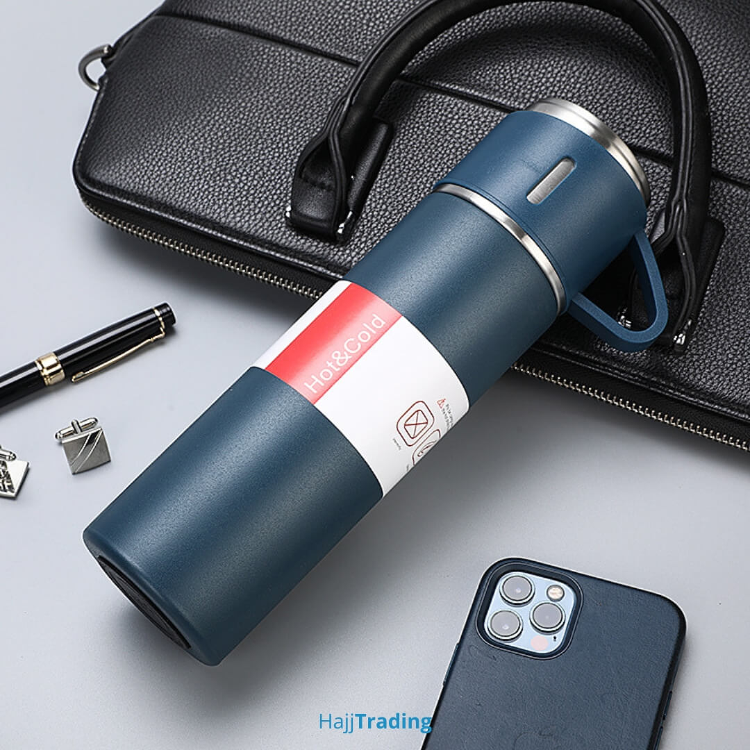 Portable Thermos Bottle – 500ml Stainless Steel, 8–12hr Heat Retention