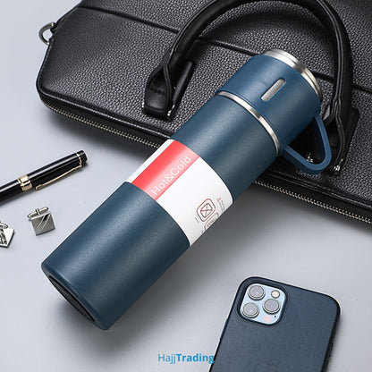Portable Thermos Bottle – 500ml Stainless Steel, 8–12hr Heat Retention