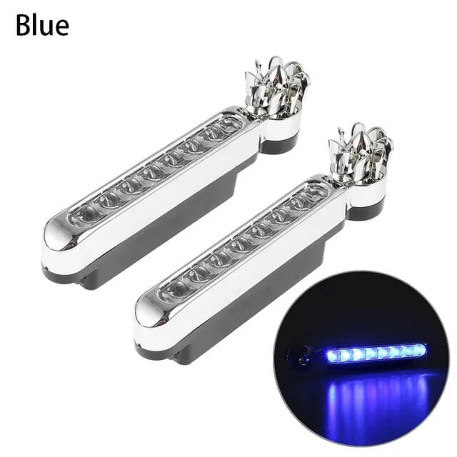 8 LED Wind-Powered Car Lights – Wireless Fan Style, Universal Fit