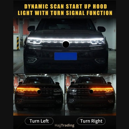Dynamic LED Hood Light Strip – White & Amber DRL Signal