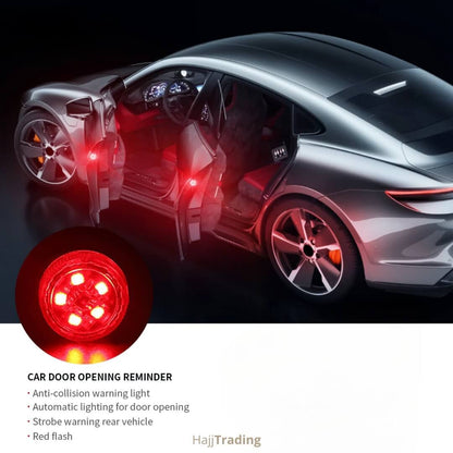 Mini Car Door Warning Strobe Lights – LED Safety, Magnetic Sensor