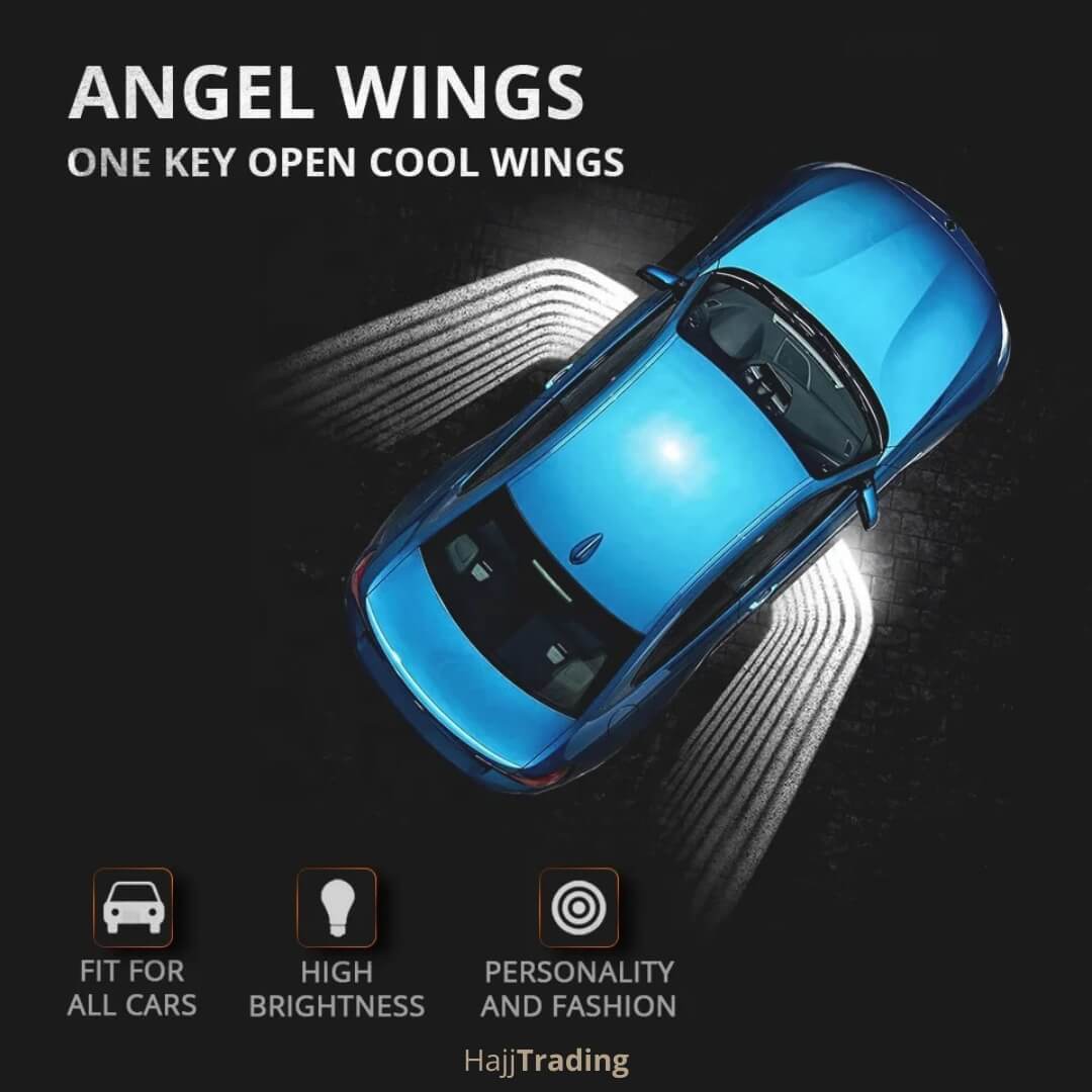 Wings LED Lights Set – Adjustable Angle, White/Red, 2pcs