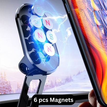 Strong Magnetic Phone Holder – 360° Rotating Car Mount, Universal