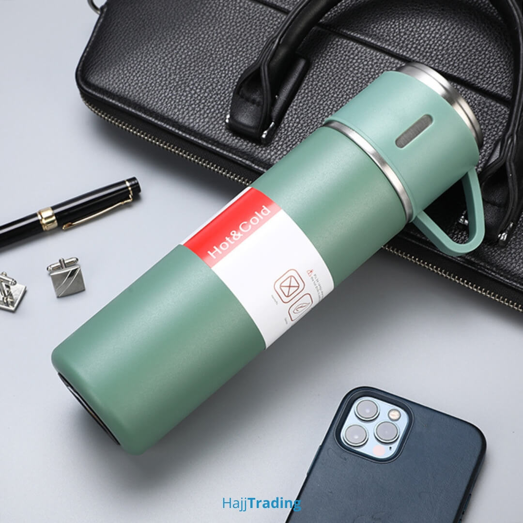 Portable Thermos Bottle – 500ml Stainless Steel, 8–12hr Heat Retention