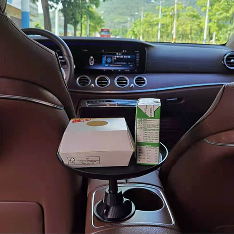 Car Steering Food Tray with Phone Holder – 360° Rotating Mount