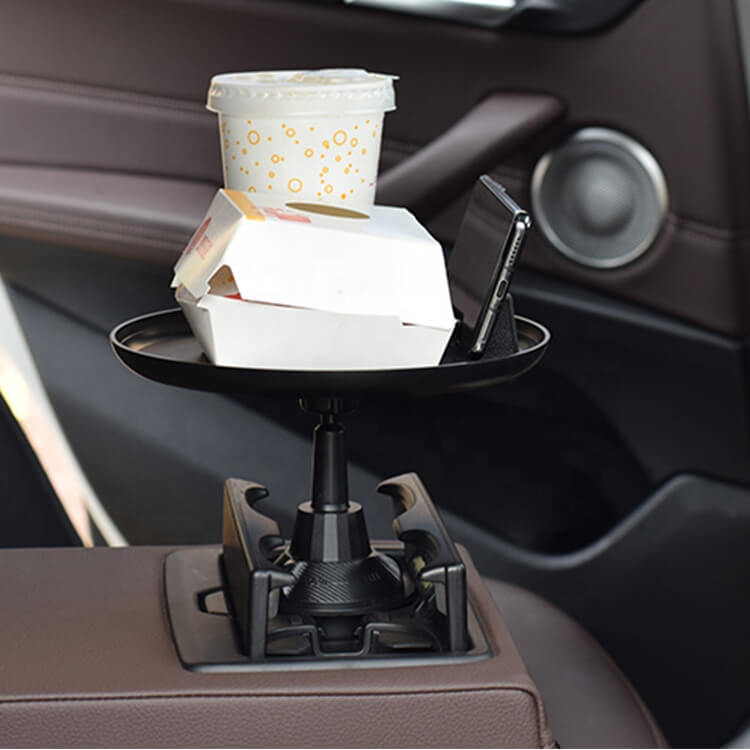 Car Steering Food Tray with Phone Holder – 360° Rotating Mount