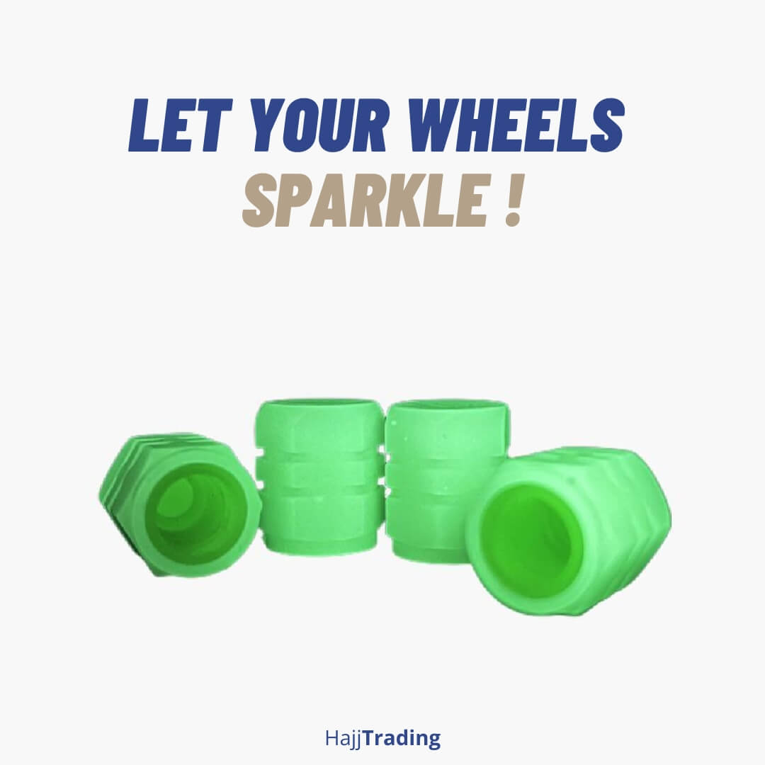 Luminous Tire Valve Caps - Universal Fit for Car & Bike
