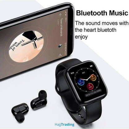X8 Pro 2-in-1 Smart Watch with TWS Earbuds – iOS & Android Compatible