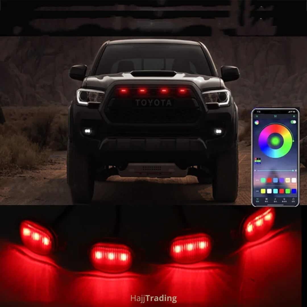 RGB Front Grille LED Lights – App Control, 12V/24V Waterproof