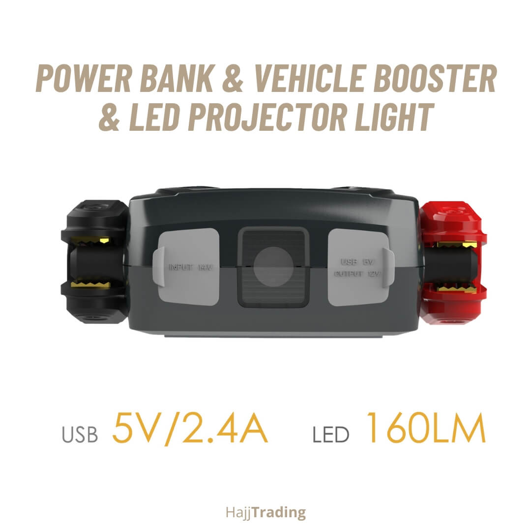 Emergency Jump Starter Power Bank – 15600mAh / 30000mAh Booster